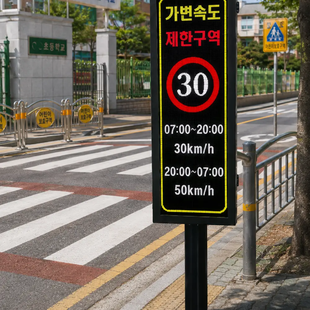어린이보호구역 가변속도 전광판
